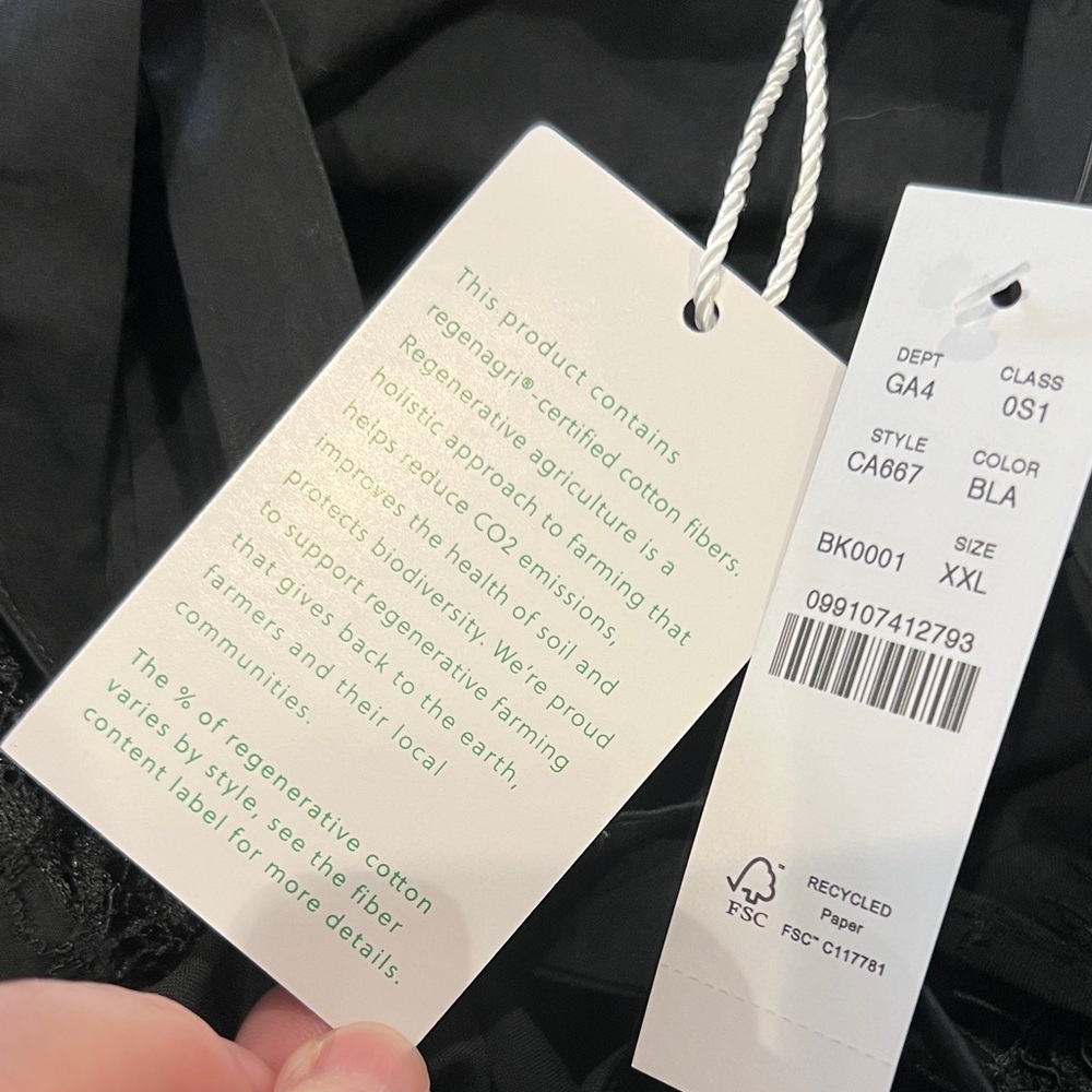 J.Crew Black Cotton and Lace Trim Dress included with snap-in blk slip cami - Picture 6 of 10
